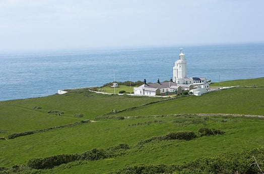 St. Catherine's lighthouse and the cottages
