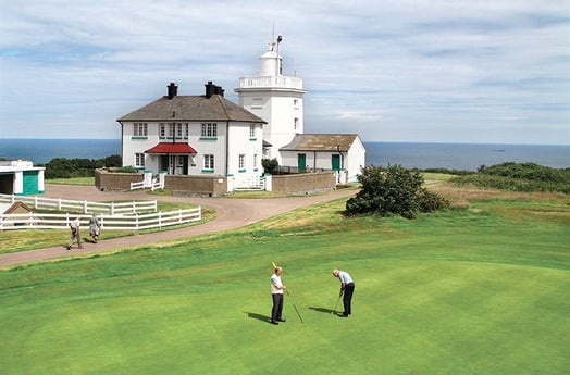 Adjacent to the Royal Cromer golf course