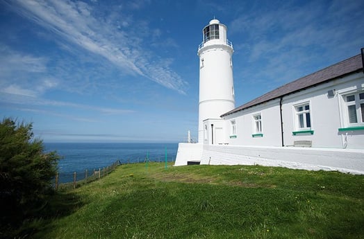 Trevose Head Lighthouse and cottages