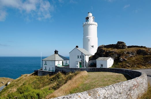 The lighthouse and cottages