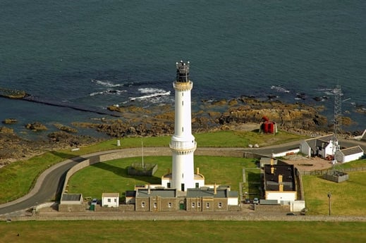 Aerial view of Girdleness Lighthouse